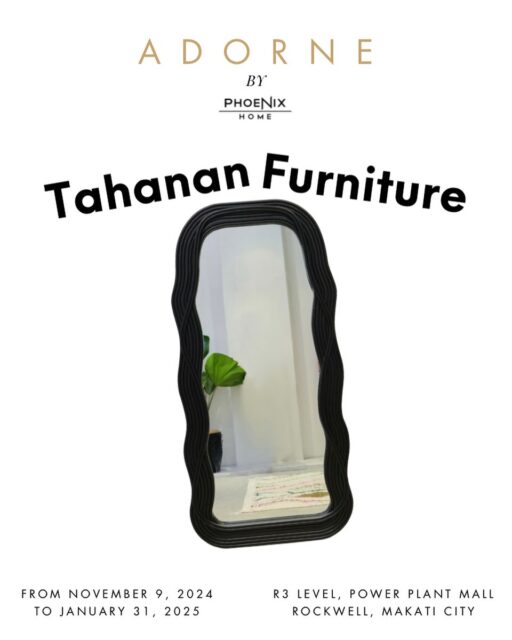 Next on the roster of brands joining ADORNE by Phoenix Home, @tahananfurniture ✨

Tahanan is a contemporary furniture concept that gives anybody from any part of the world the feeling of comfort,
familiarity, and ease through products that are thoughtfully designed for you and a life you can fully enjoy.

ADORNE by Phoenix Home soft opening on November 9
(Saturday)

Located at R3 Level, Power Plant Mall Rockwell, Makati City (just beside Muji) 👋🏼